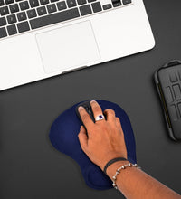 Comfortable mouse pad with wrist rest, close-up