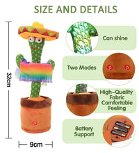 Entertaining cactus toy with spinning and dancing action