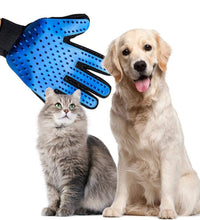 Grooming glove for pets with five fingers.