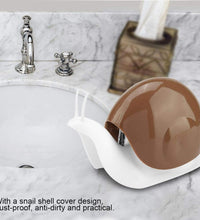 Snail-shaped liquid soap dispenser, perfect for home or travel.