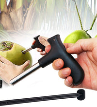 Coconut opener with ergonomic handle