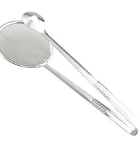 Kitchen filter spoon with clip, stainless steel, multi-functional.