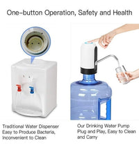 Pump dispenser with focus on USB port and dispensing action