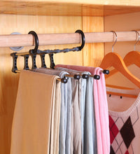 Adjustable pants organizer with easy-to-use clips for clutter-free closets