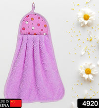 Hanging microfiber towel