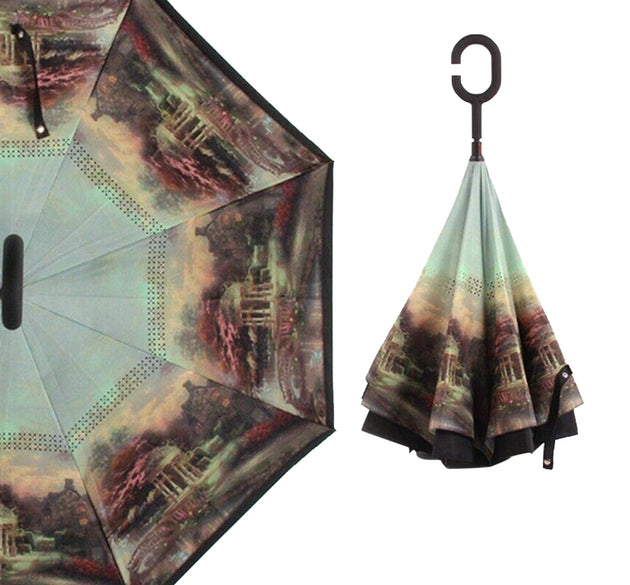 Windproof reverse umbrella