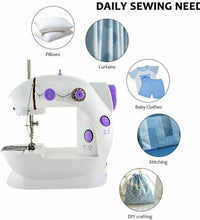 Compact sewing machine for small repairs