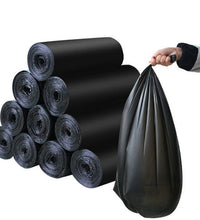 Black garbage bag (24 x 32 inches) for household use.