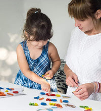 Assorted magnetic letters on a surface