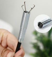 Durable metal wire brush, ideal for kitchen sink cleaning and sewer dredging, includes a handy hook.