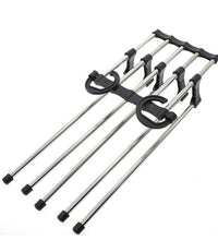 Adjustable trouser pants hanger organizer for space-efficient storage