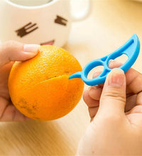 Creative snail ring-shaped peeler for oranges.