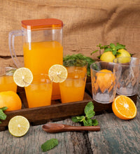 Heat-resistant glass jug with wide mouth for easy filling and serving.