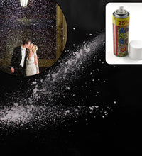 Snow spray can for fun at official and social events.