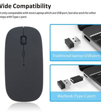 Portable wireless mouse for computers and iPads, ergonomic design.