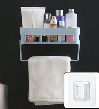 Versatile wall shelf for storage, kitchen and bath.