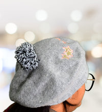 Trendy unisex beret cap for winter, available in multiple colors.