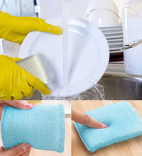 Scratch-resistant scrubber pads, 12-pack, designed for safe kitchen cleaning.