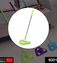 Triangle mop with stainless steel frame designed for versatile floor cleaning.