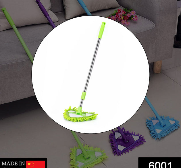 Adjustable stainless steel mop for cleaning dusty and wet floors.