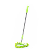 Adjustable stainless steel mop for cleaning dusty and wet floors.