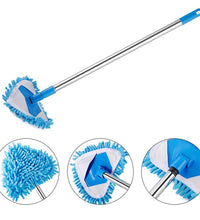 Durable stainless steel triangle mop for versatile floor cleaning applications.