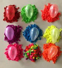 Detailed view of non-toxic water balloons in various colors