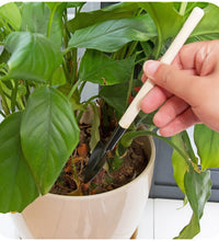 Kid's garden tools including trowel, shovel, and rake