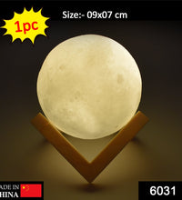 3D moon lamp with realistic texture and brightness adjustment