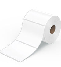 Thermal labels on roll, 100x150mm size.