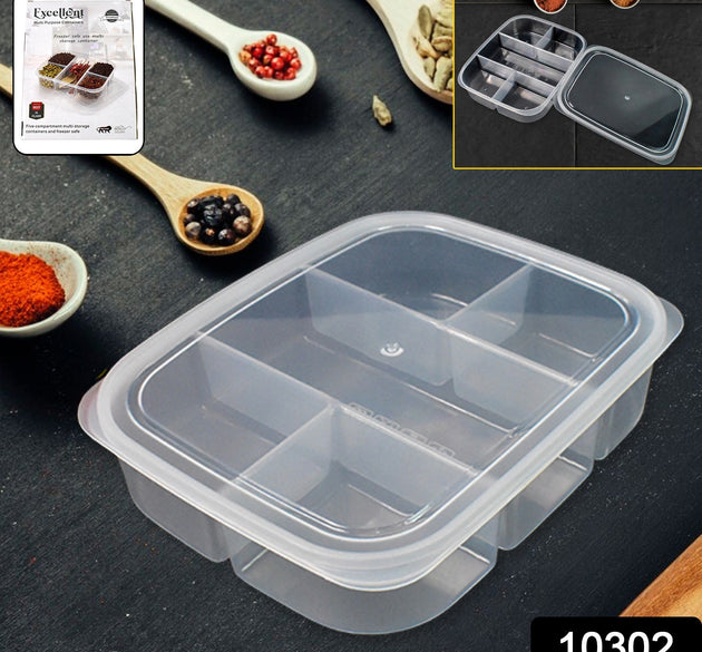 Plastic 5- Compartment Excellent container Reusable Lunch Box