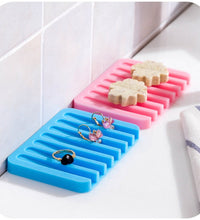 Silicone soap dish with a modern design