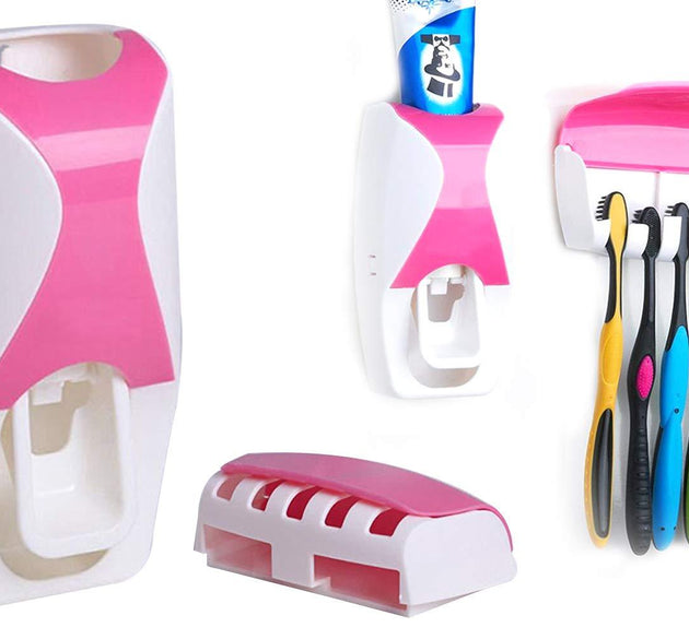 Toothbrush and toothpaste dispenser combo