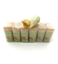 Hygienic wooden toothpicks with practical box