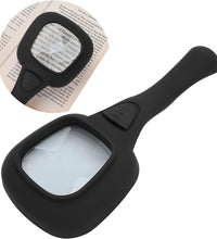 Handheld magnifying glass with LED light