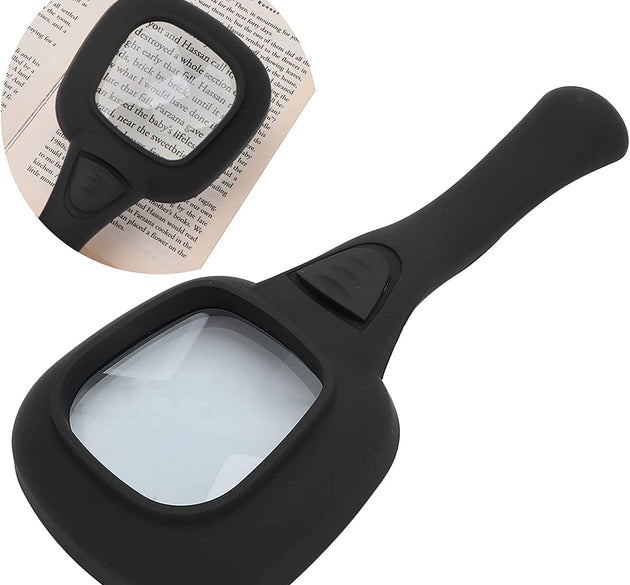 Handheld magnifying glass with LED light