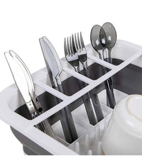 Collapsible silicone rack for drying dishes and storing utensils