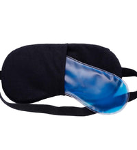 Ice pack sleeping mask in an eye mask design.