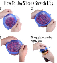 Set of flexible silicone lids