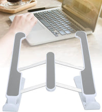 Adjustable tablet stand with foldable legs