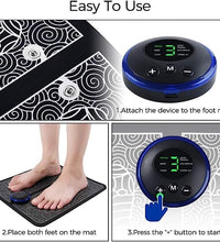 EMS electric foot massager, compact and foldable for easy storage