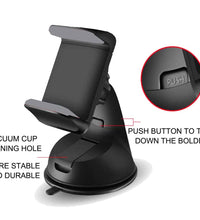 Compact mobile holder with suction base.