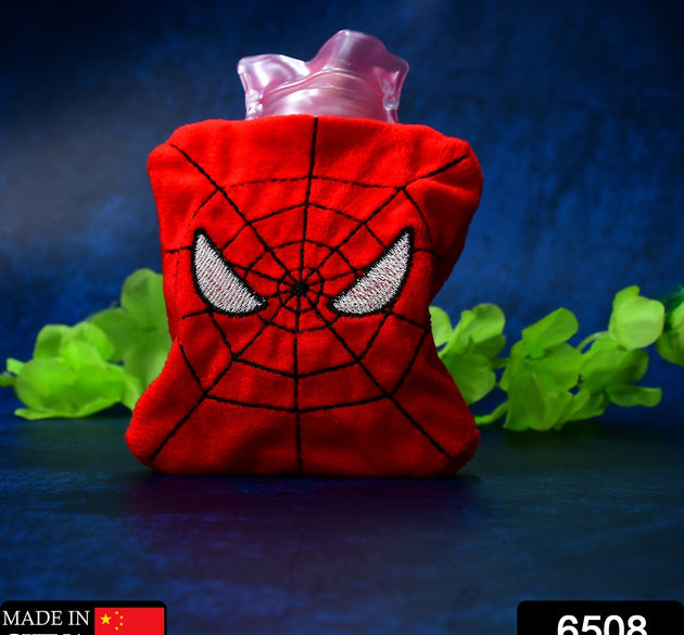 Spiderman hot water bag with cover for pain relief and warmth