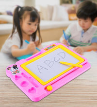 Magnetic drawing board in use