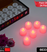 Decorative red LED tealight candles