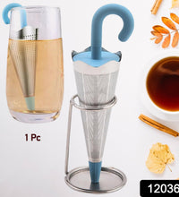 Reusable Cute Umbrella Tea Strainer With Tray / Stand 