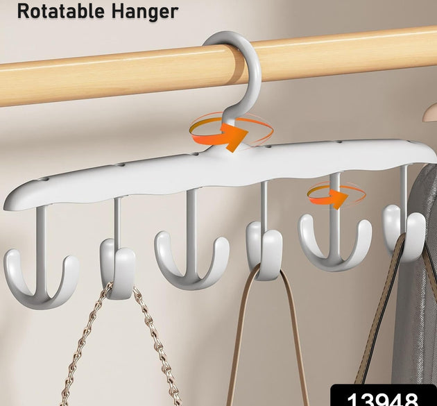 Tank Top Hanger, 12-Hook Space Saving Hanger, Capacity Rotatable Wood Space Saving Hanger Closet Organizers and Storage for Dorm & Apartment for Tank Top