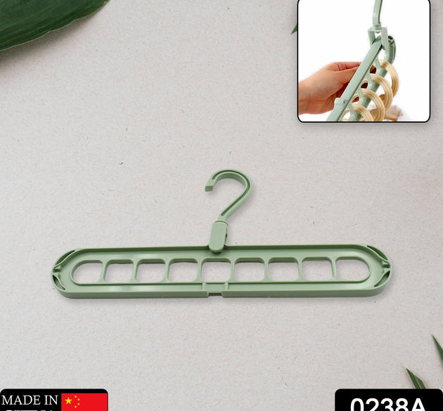 Plastic hanger hooks for wardrobe and clothes organization.