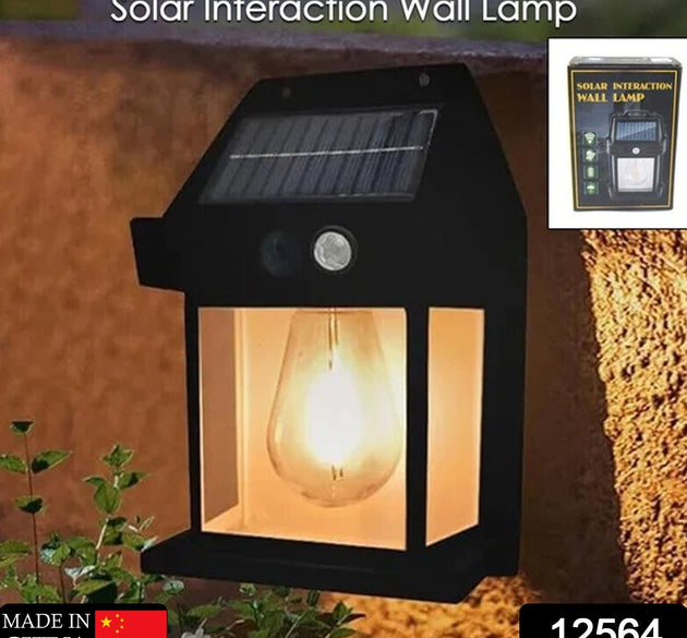 Solar Wall Lights / Lamp Outdoor, Wireless Dusk to Dawn Porch Lights Fixture, Solar Wall Lantern with 3 Modes & Motion Sensor, Waterproof Exterior Lighting with Clear Panel (1 Pc )