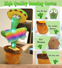 Musical cactus toy with light-up feature for fun playtime